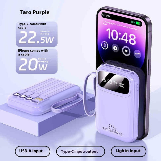 Compact And Portable Large Capacity Portable Power With Cable